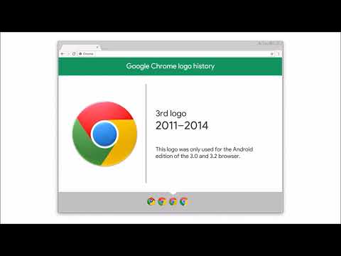 GOOGLE CHROME ლოგოს განვითარება წლების მანძილზე